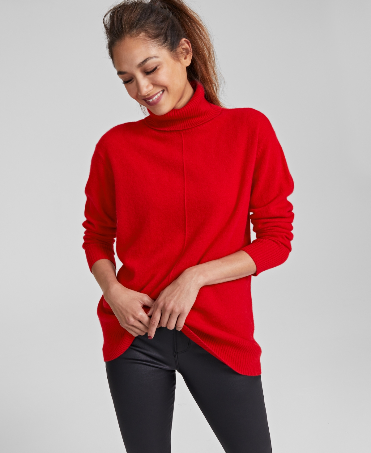 Charter Club Women's 100% Cashmere Turtleneck Sweater, Created for Macy's