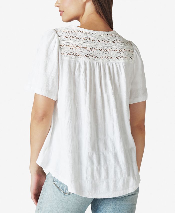 LACE TRIM SHIRT
