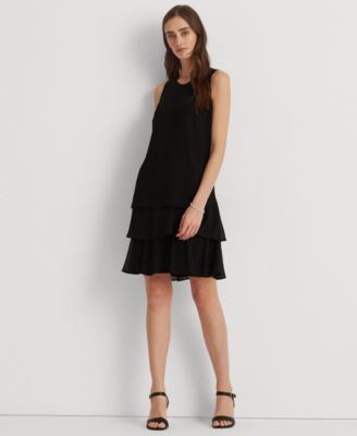 ralph lauren georgette shift dress