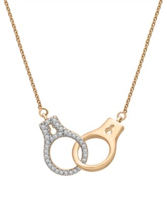 Wrapped - Diamond Handcuff Statement Necklace (1/6 ct. t.w.) in 14k Gold, 18" + 2" extender