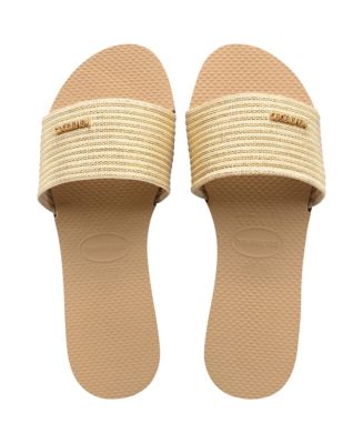 Havaianas Women's You Malta Metallic Sandals - Golden - Size 9/10