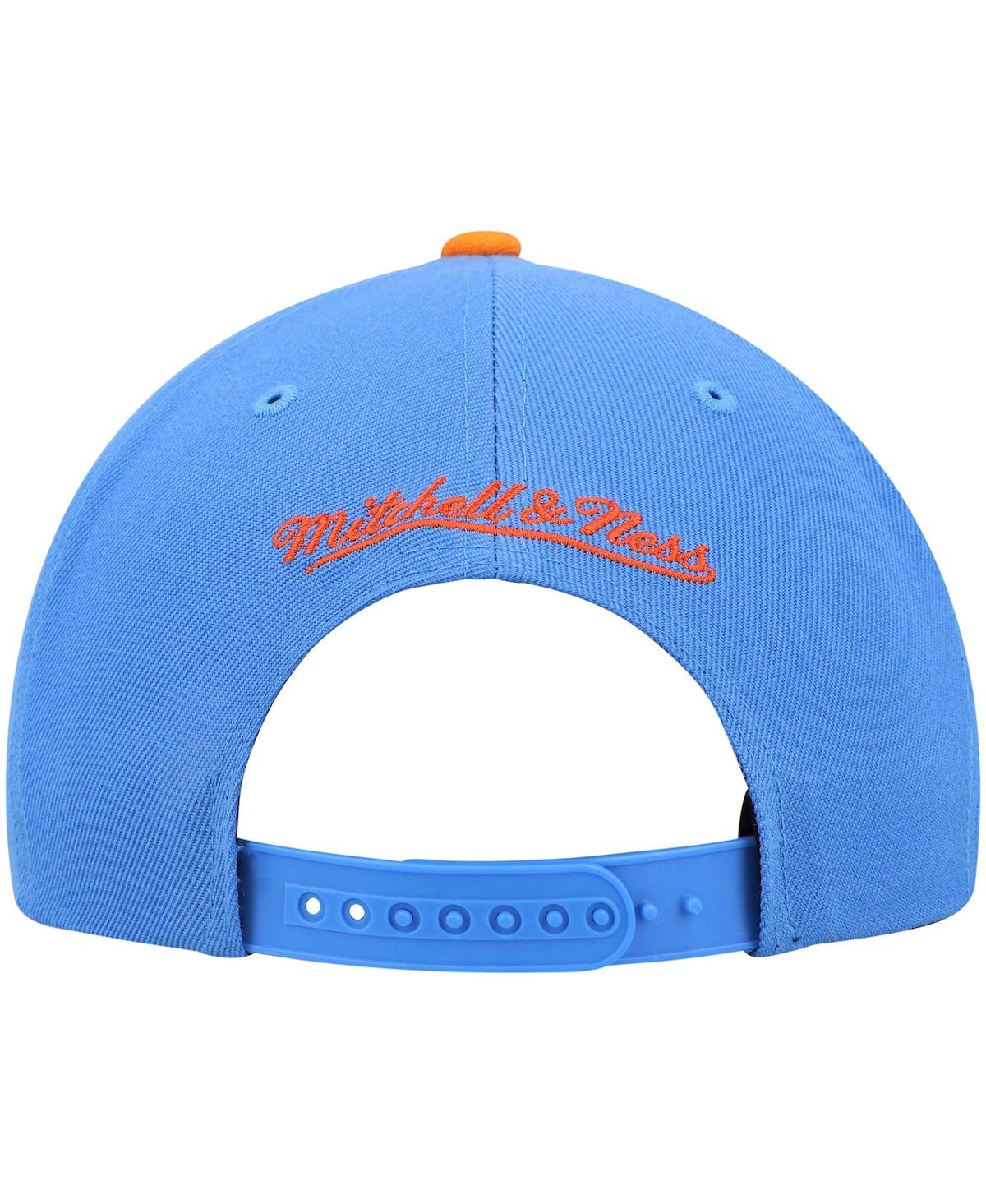 Mitchell & Ness Men's  Blue And Orange Cleveland Cavaliers Hardwood Classics Team Two-tone 2.0 Snapba In Blue,orange
