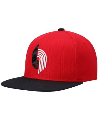 Men's Red and Black Portland Trail Blazers Hardwood Classics Team Two-Tone 2.0 Snapback Hat