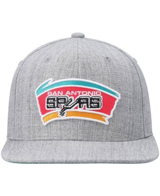 Men's Heathered Gray San Antonio Spurs Hardwood Classics Team 2.0 Snapback Hat