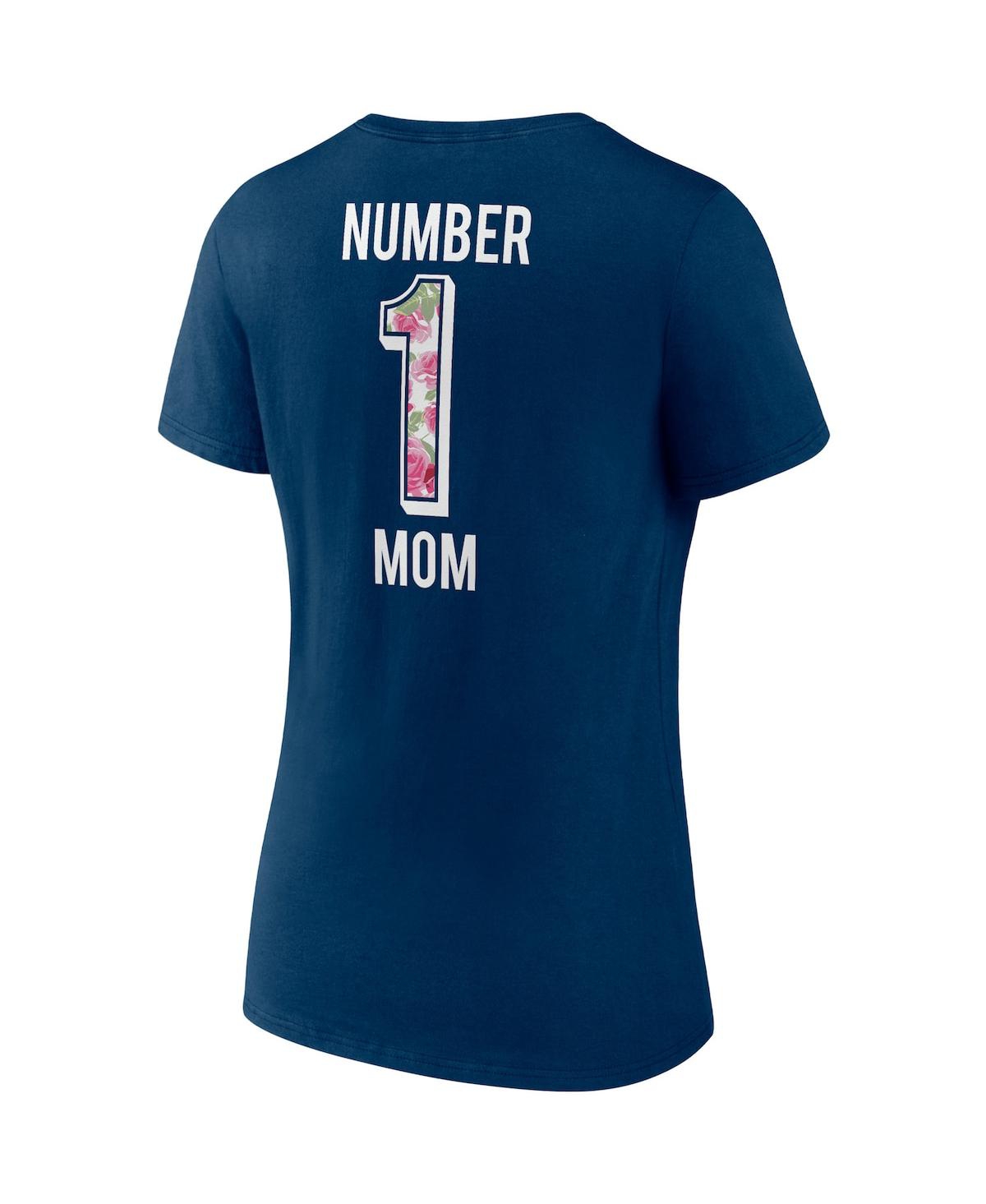 Fanatics Branded Navy Chicago Bears Team Mother's Day V-neck T-shirt In Navy