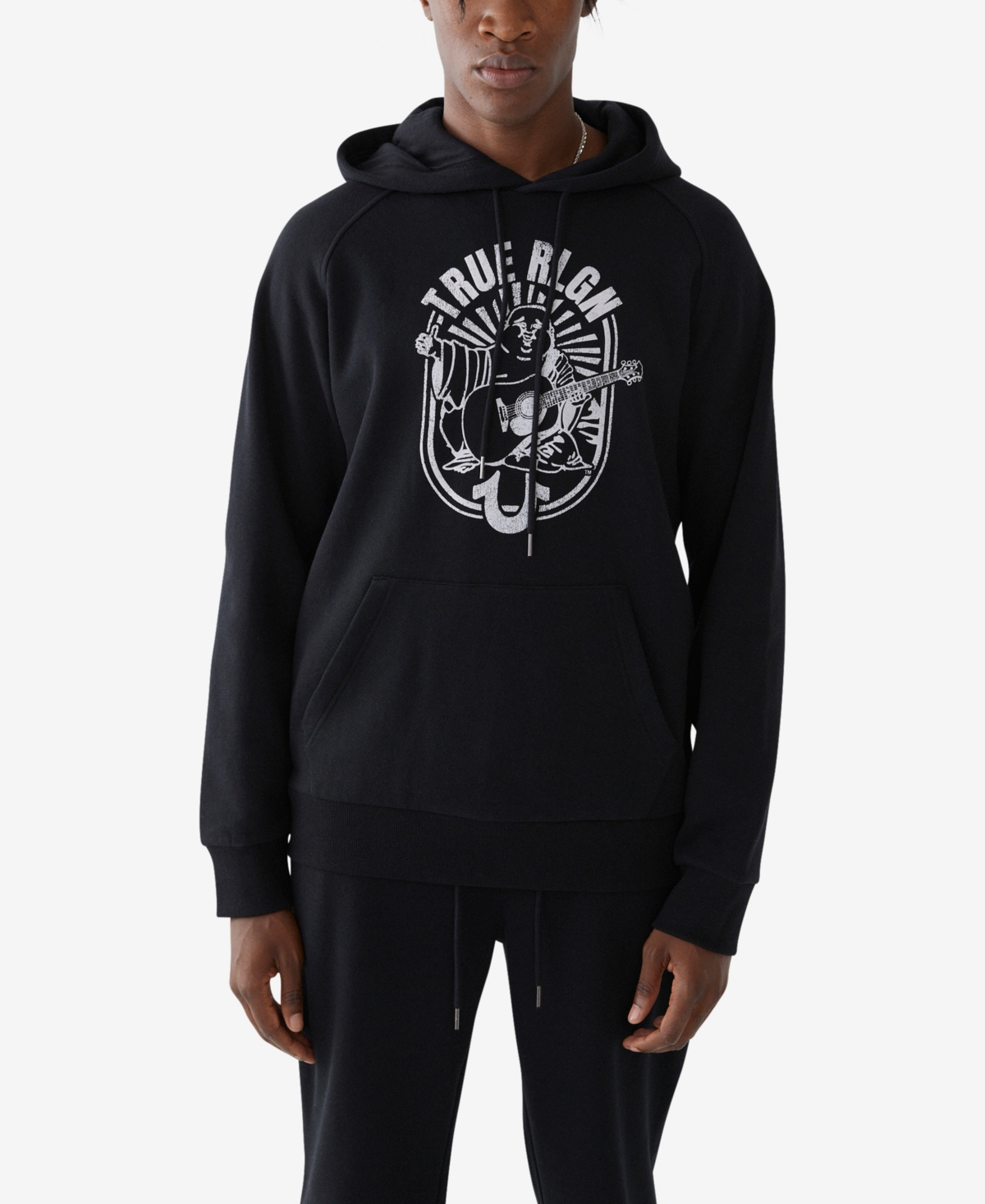 True Religion Men's Buddha Logo Pullover Hoodie In Black | ModeSens