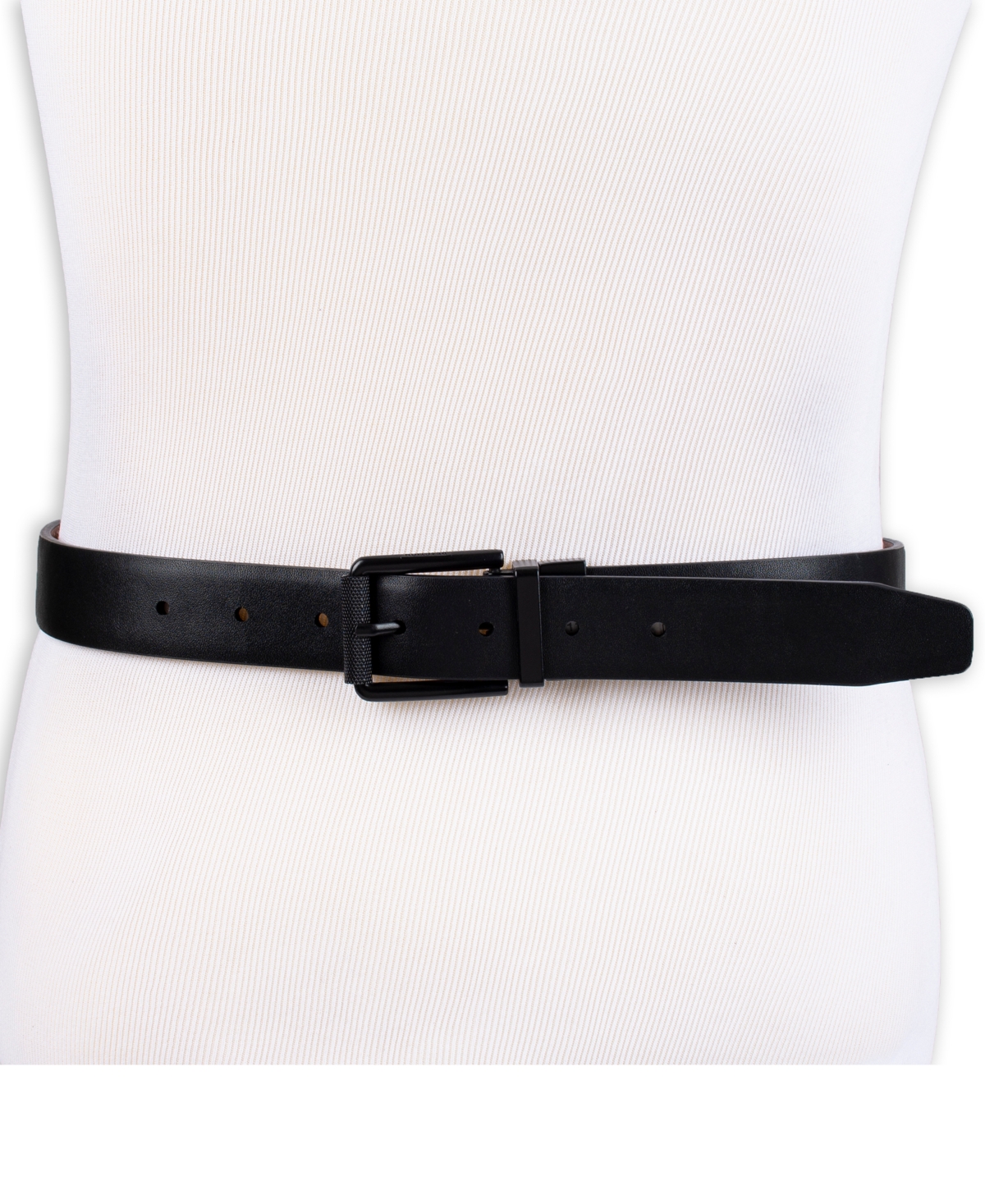 Shop Kenneth Cole Reaction Men's Reversible Faux-leather Stretch Dress Belt In Tan,black