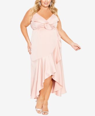 macys plus size pink dresses