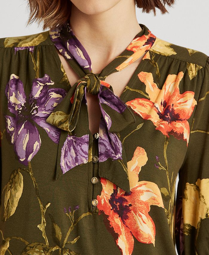 Lauren Mock Neck Floral Top main image 0