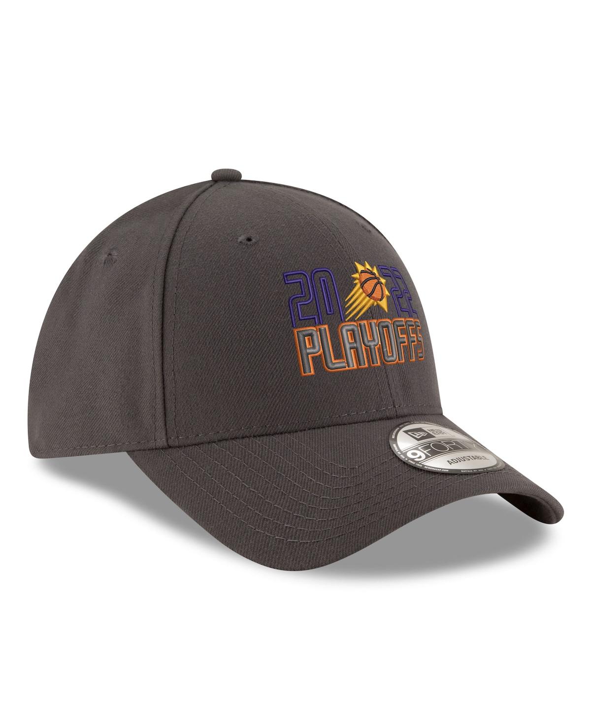 New Era Gray Phoenix Suns 2022 Nba Playoffs Bubble Letter 9forty Adjustable Hat In Gray