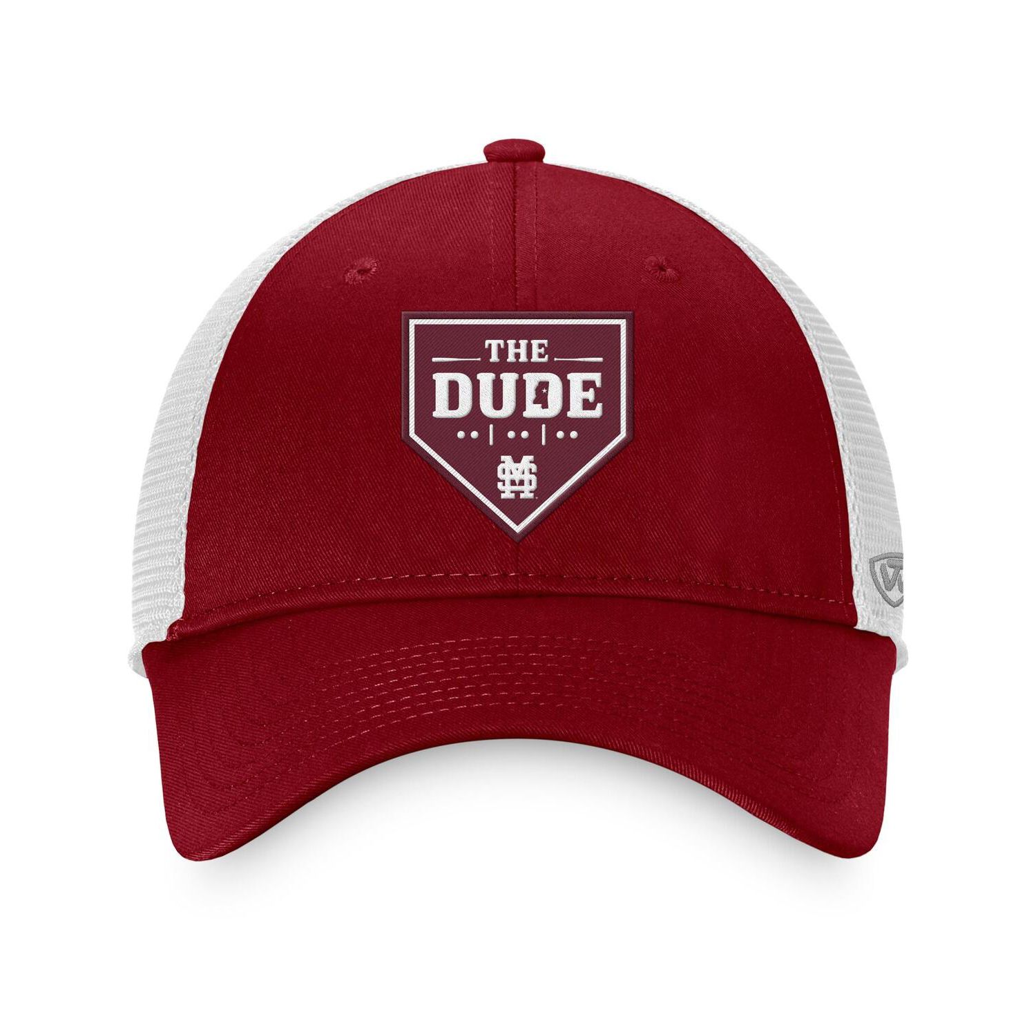 Men's Maroon Mississippi State Bulldogs The Dude Home Plate Snapback Trucker Hat