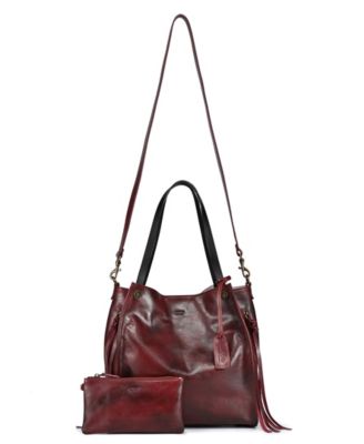 Daisy Large Leather Crossbody Tote Bag