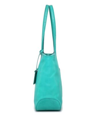 Women's Genuine Leather Dancing Bamboo Tote Bag