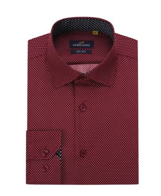 Men's Business Geometric Long Sleeve Button Down Shirt