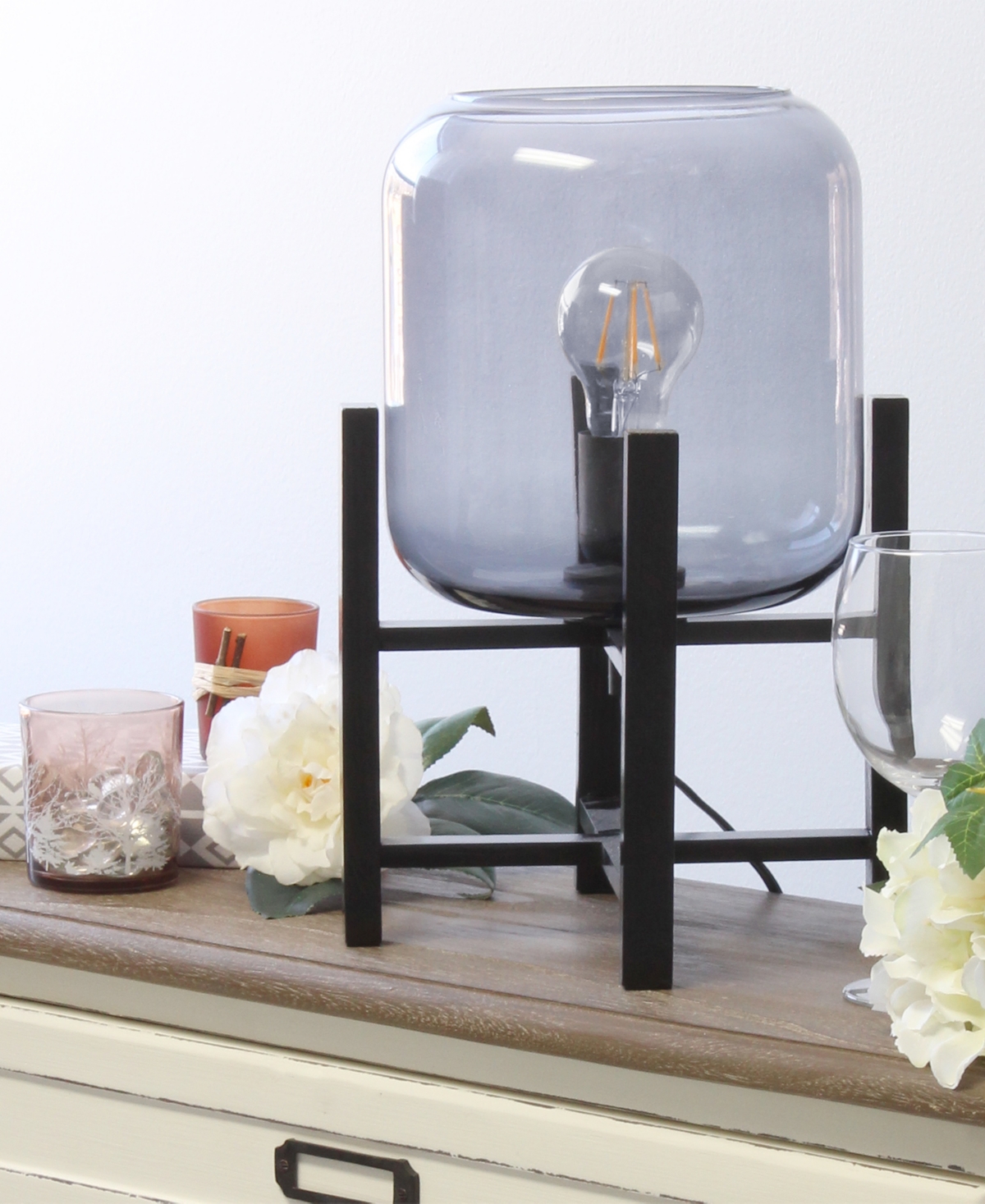 Simple Designs Wood Mounted Table Lamp