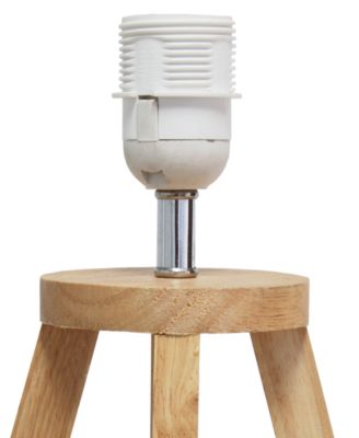 Interlocked Triangular Wood Table Lamp