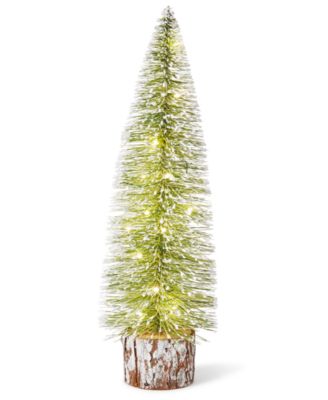 Holiday Lane - Northern Holiday Green Sisal Medium Tree with Wood Base LED Light-Up Decor