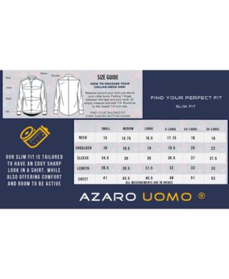 Men's Slim Fit Business Nautical Button Down Dress Shirt