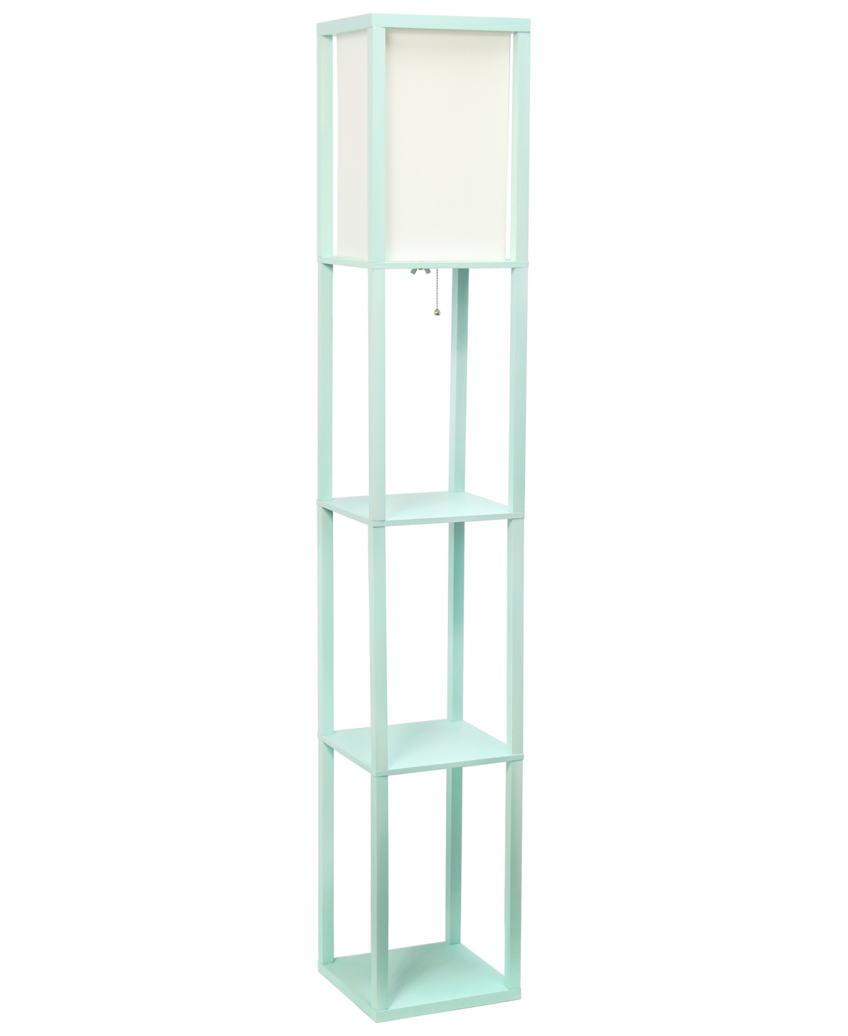 Simple Designs Elegant Designs Romantic Cascading Crystal And Chrome Floor Lamp In Aqua