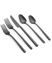 Vesteel 30 Piece Matte Black Silverware Set, Stainless Steel Flatware Set Service for 6, Metal Cutlery Eating Utensils Tableware Includes Forks/Spoons