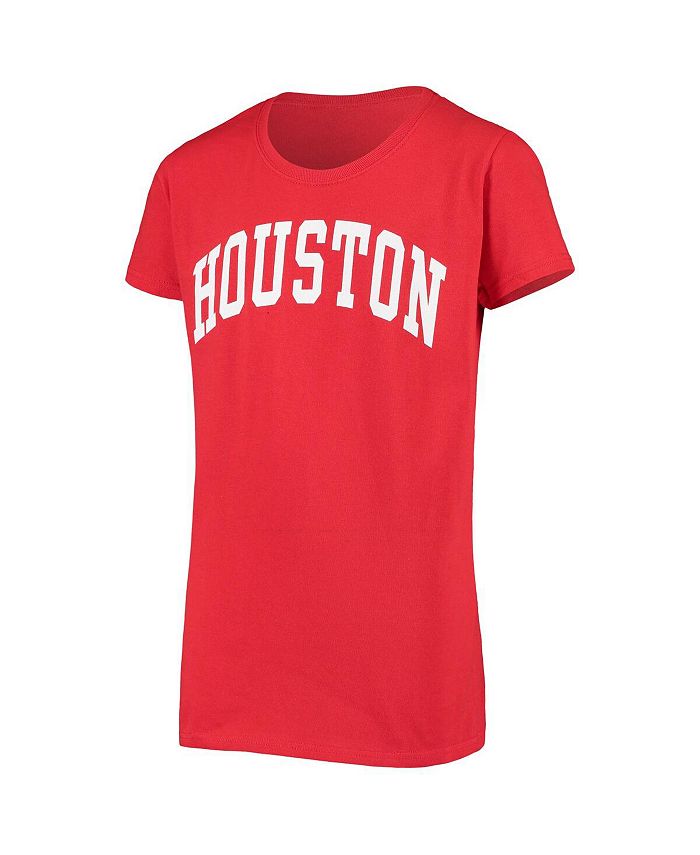 Fanatics Women's Branded Red Houston Cougars Logo Basic Arch Scoop Neck