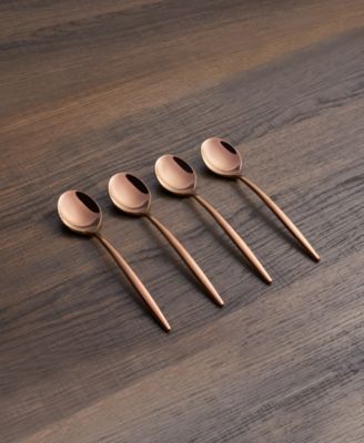 Gaze Copper Mirror Demi Spoon Set, 4 Piece