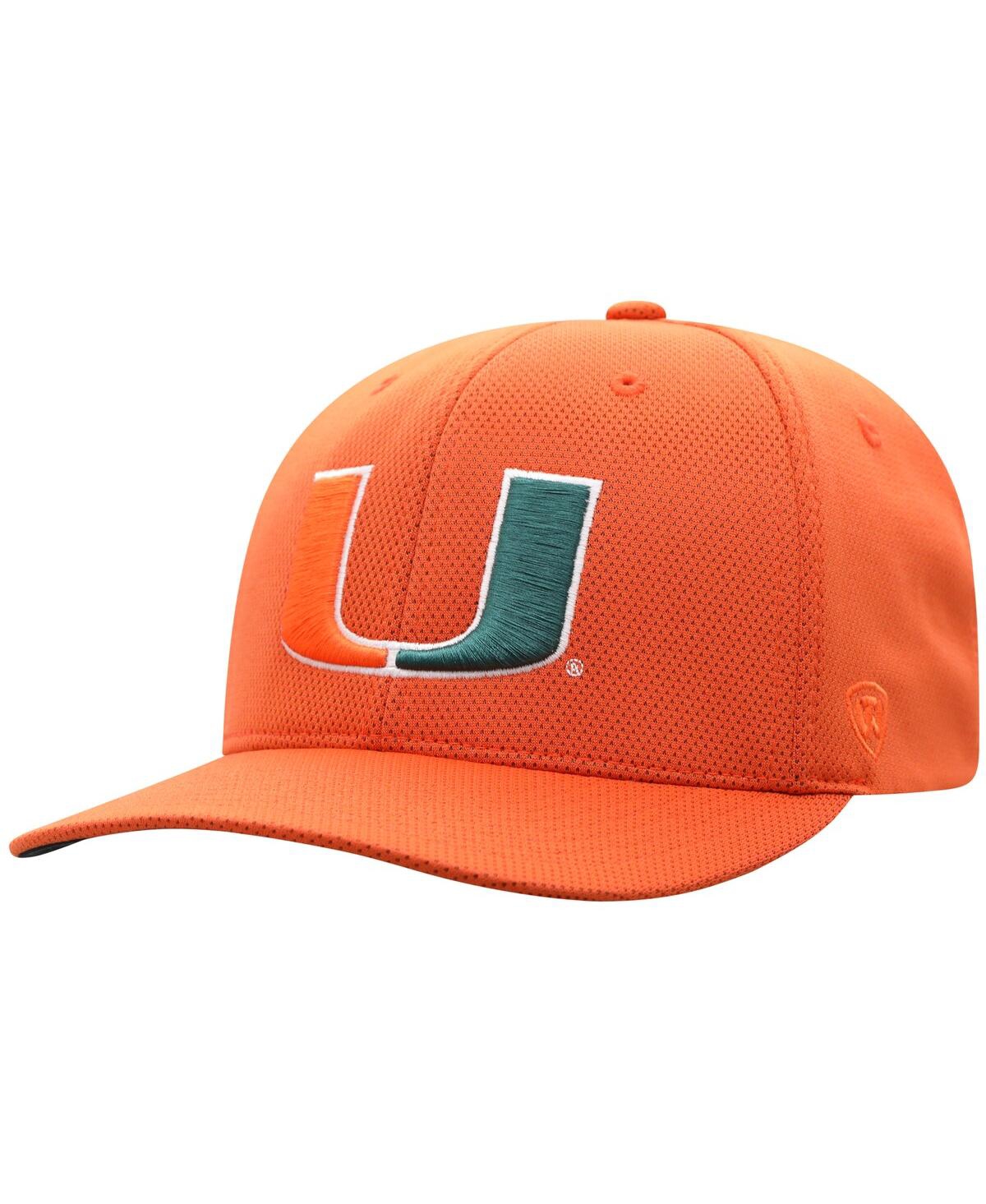 Shop Top Of The World Men's  Orange Miami Hurricanes Reflex Logo Flex Hat