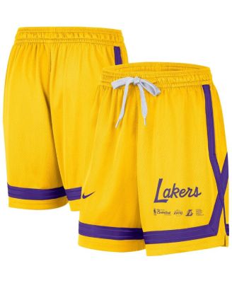 Women's Gold Los Angeles Lakers Crossover Performance Shorts