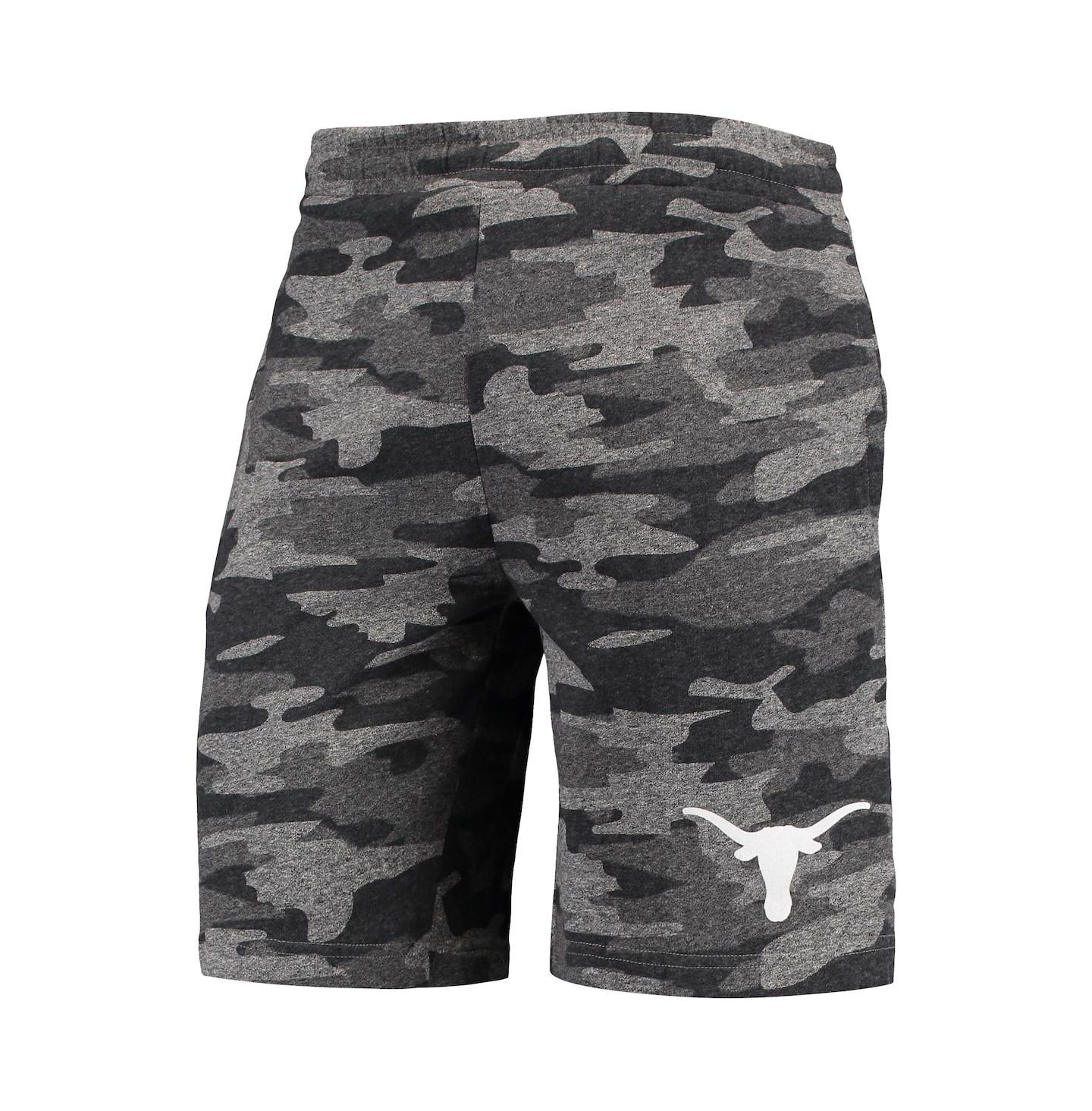 Мужские шорты Concepts Sport Charcoal, Gray Texas Longhorns Camo Backup Terry Jam Lounge Shorts — фото 3
