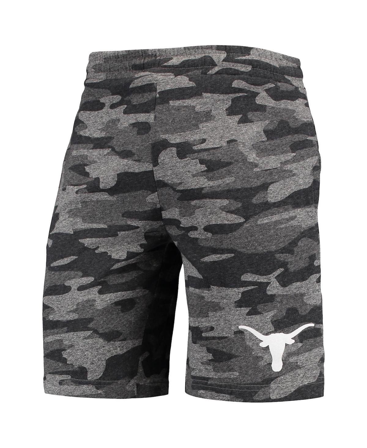 Shop Concepts Sport Men's  Charcoal, Gray Texas Longhorns Camo Backup Terry Jam Lounge Shorts In Charcoal,gray
