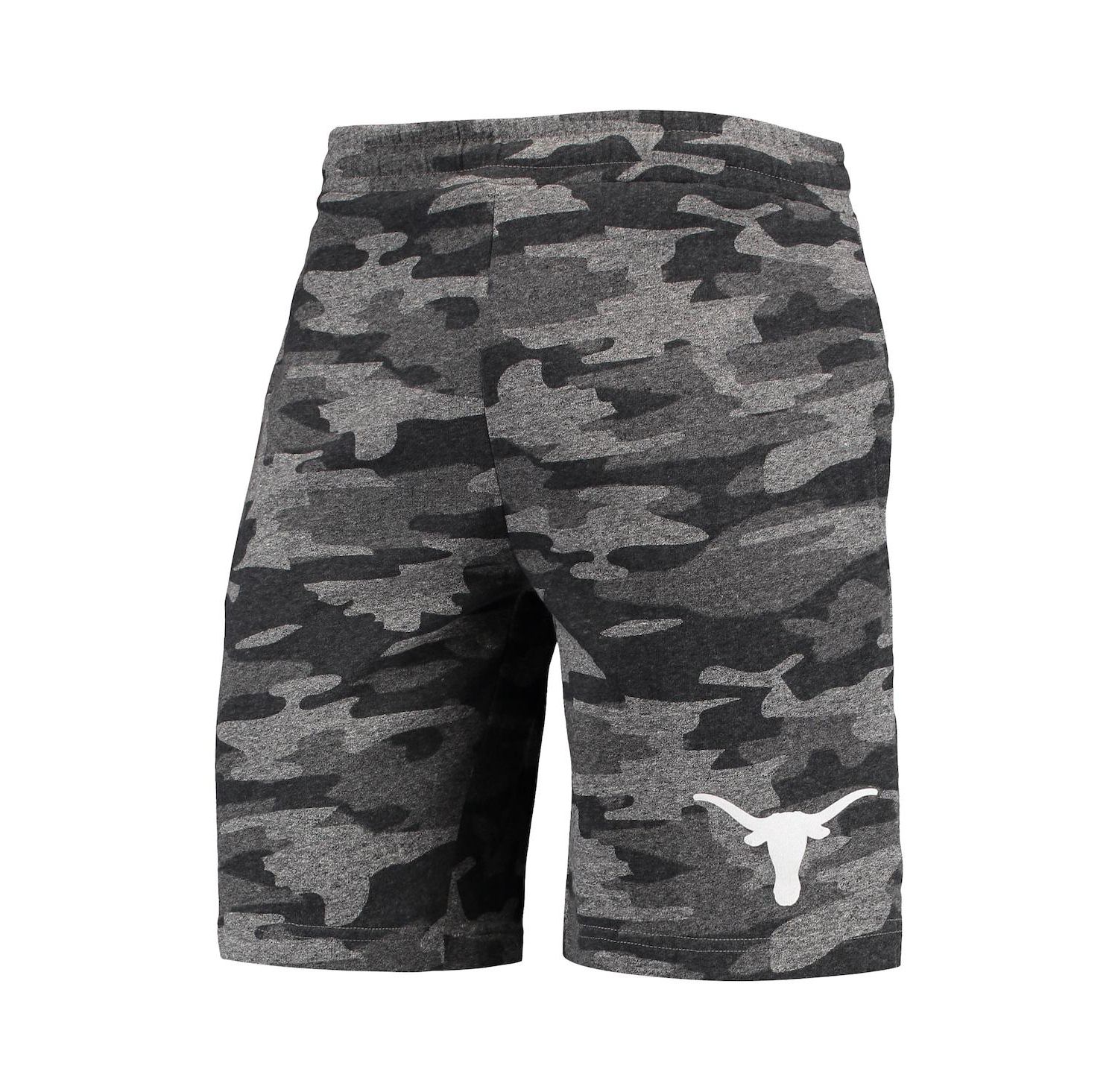 Men's Charcoal, Gray Texas Longhorns Camo Backup Terry Jam Lounge Shorts