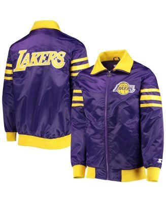 Starter Men's Purple Los Angeles Lakers The Captain Ii Full-Zip Varsity ...