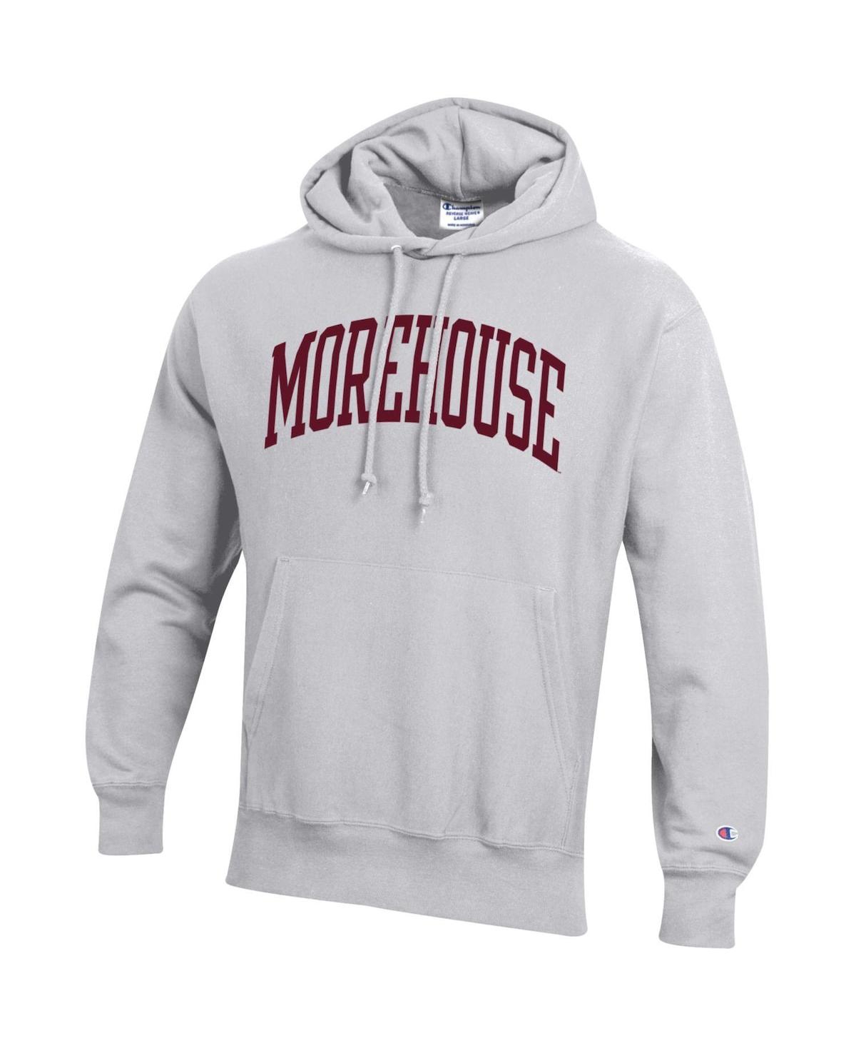 Men's ChampionMorehouse Maroon Tigers Tall Arch Pullover Hoodie - Gray