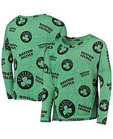 Girls Youth Heathered Kelly Green Boston Celtics Back in Action Long Sleeve T-shirt