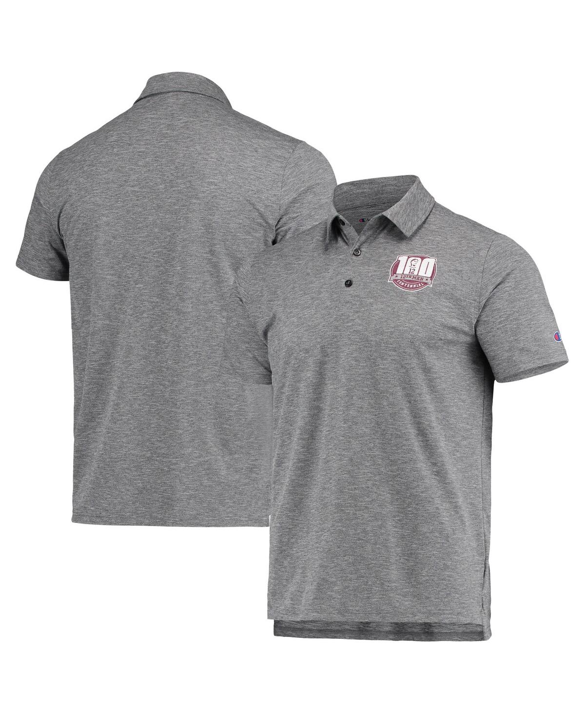 Shop Champion Men's  Charcoal Texas A&m Aggies Micro Mesh Polo Shirt