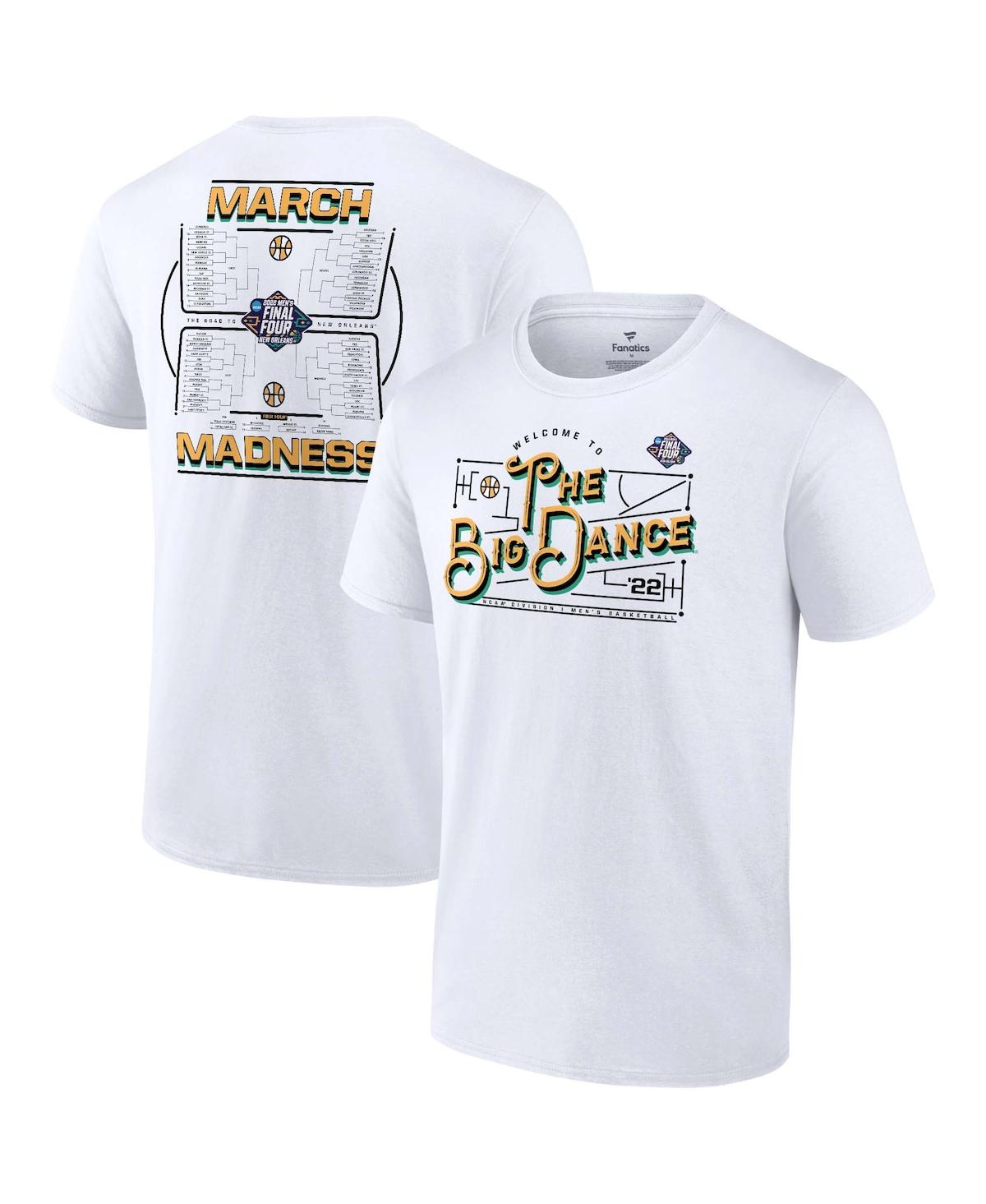 Men's Fanatics2022 Ncaa Men's Basketball Tournament March Madness Team Bracket T-shirt - White