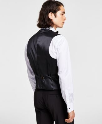 Men's Slim-Fit Infinite Stretch Black Tuxedo Vest - CLOSE OUT!