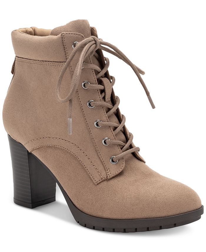 Style & Co Lucillee LaceUp Dress Booties, Created for Macy's Macy's