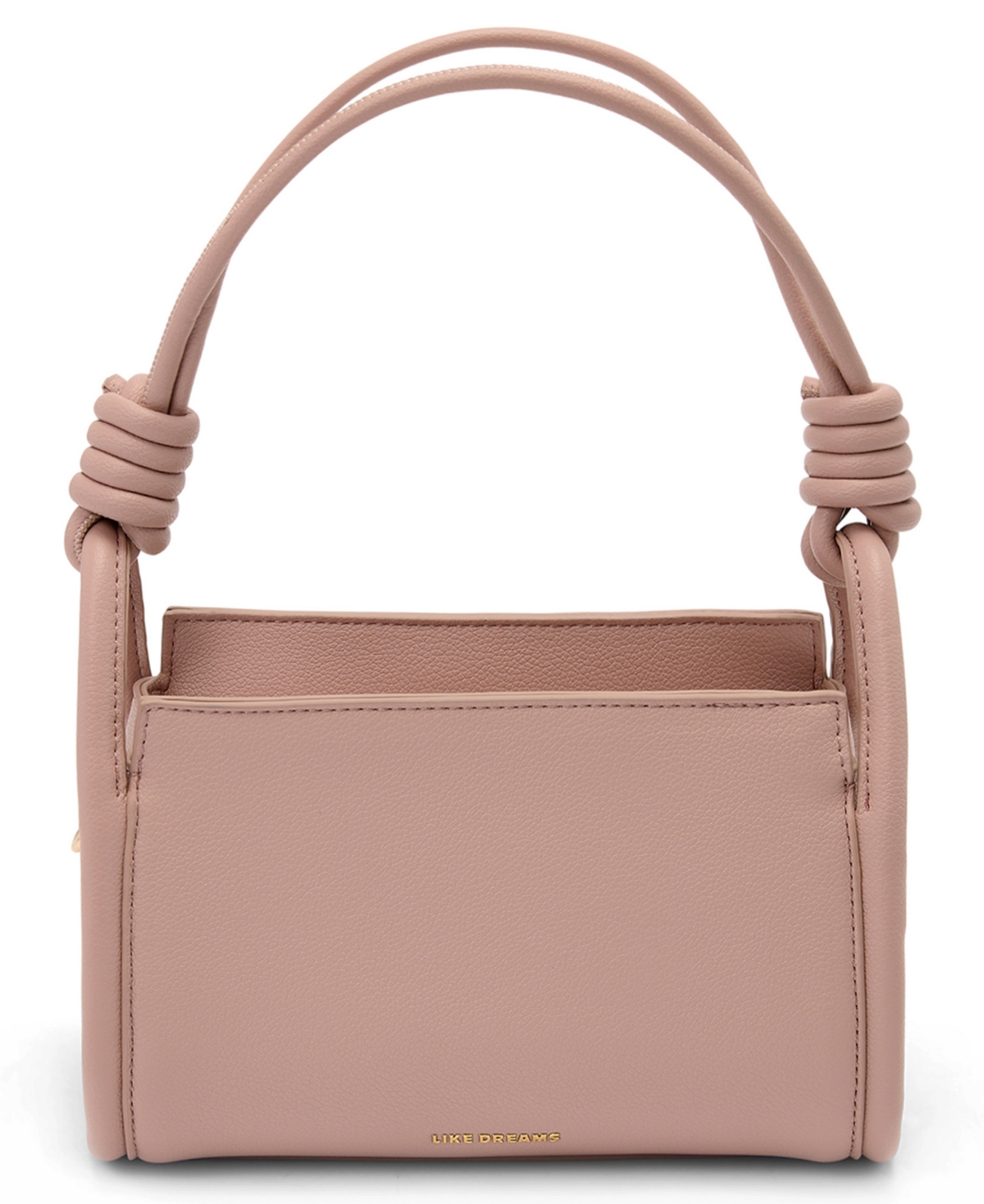 Like Dreams Women's Eden Braided Handle Structured Satchel Bag In Mauve