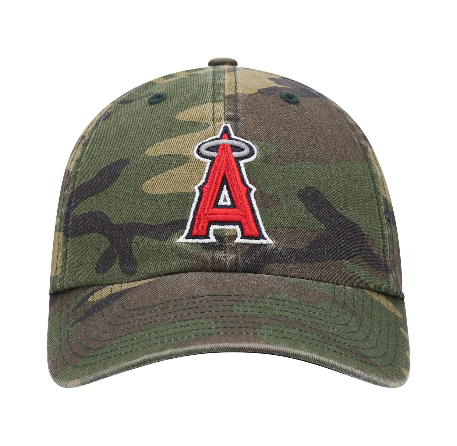Men's '47 Camo Los Angeles Angels Team Clean Up Adjustable Hat
