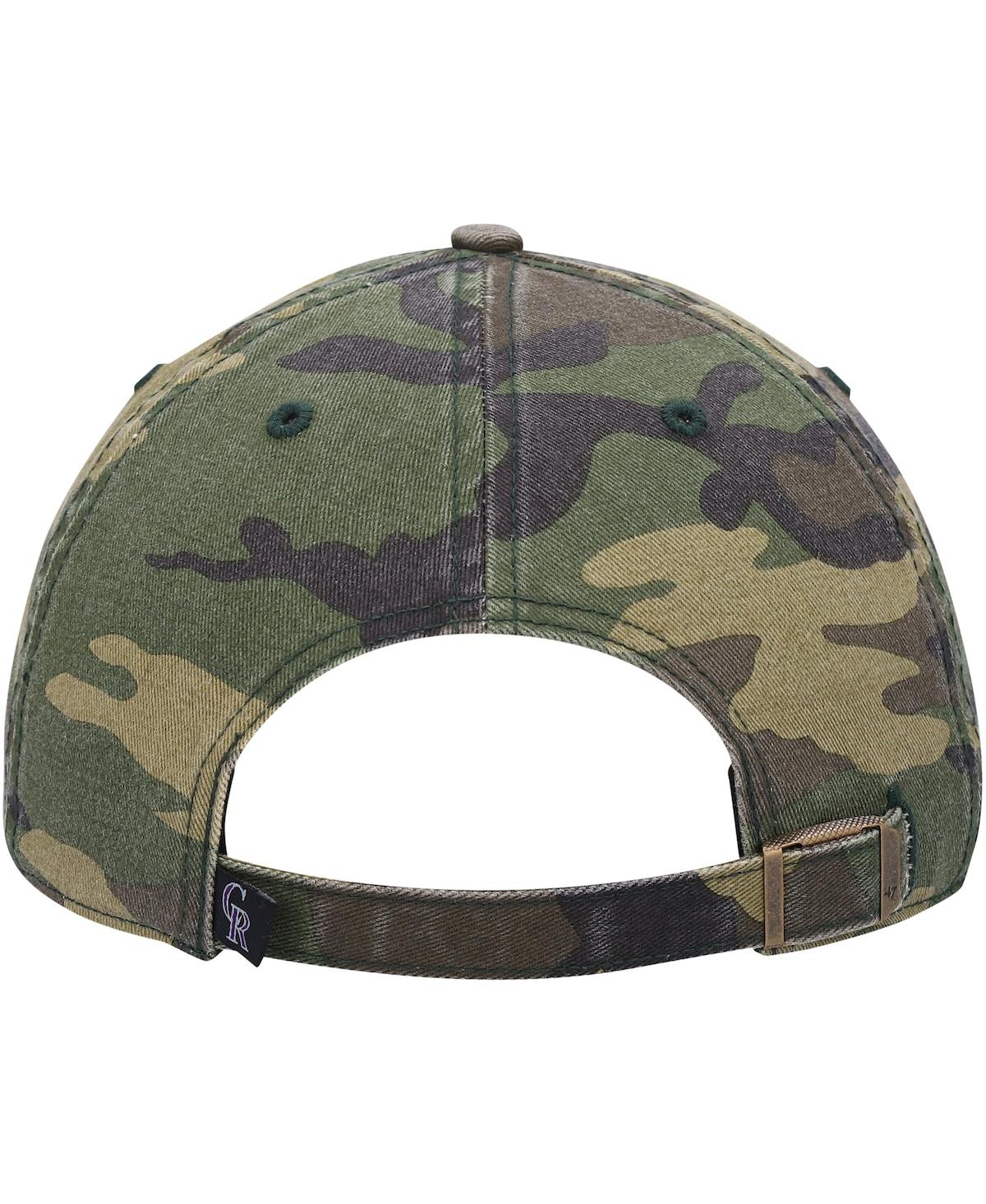 47 Brand Men's '47 Camo Colorado Rockies Team Clean Up Adjustable Hat In Camo