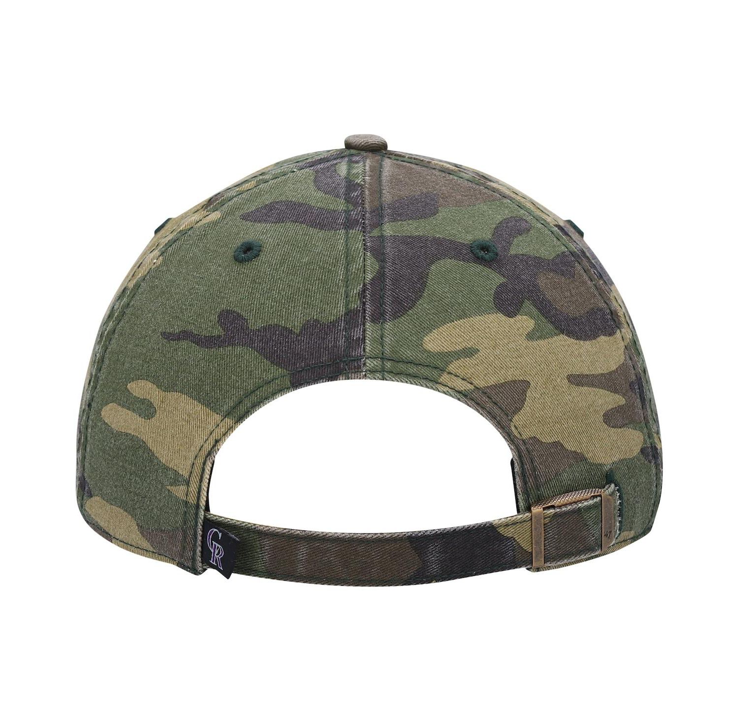 Men's '47 Camo Colorado Rockies Team Clean Up Adjustable Hat