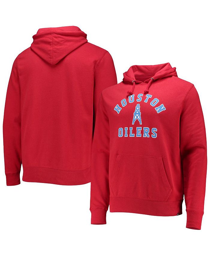 '47 Brand Men's '47 Red Houston Oilers Varsity Arch Throwback Pullover ...