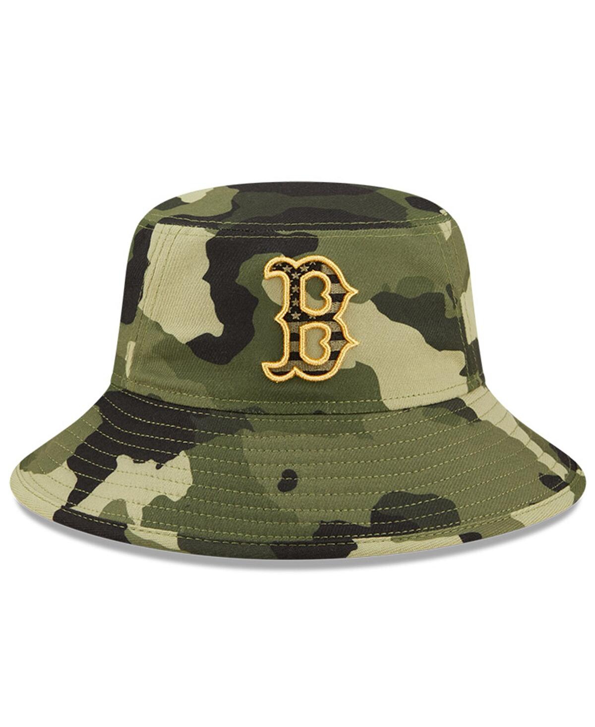 Shop New Era Men's  Camo Boston Red Sox 2022 Armed Forces Day Bucket Hat