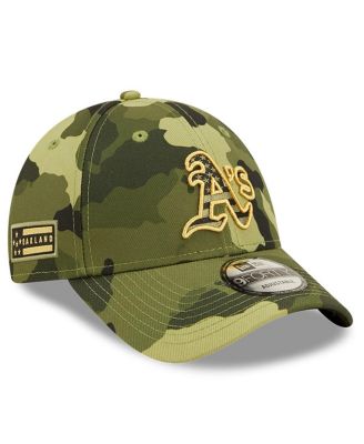 Men's Camo Oakland Athletics 2022 Armed Forces Day 9FORTY Snapback Adjustable Hat