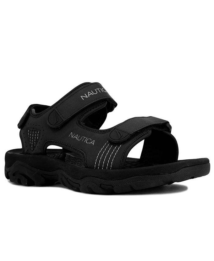 Alas 08 New Men's  Black Leather Casual Sport Comfortable  Sandals 