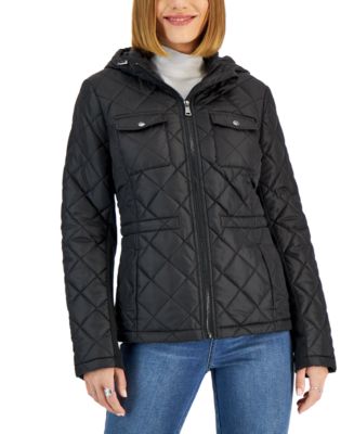 Sebby Juniors' Diamond-Quilted Hooded Coat & Reviews - Coats