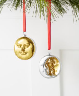 Holiday Lane - Midnight Blue Sun & Moon Glass Ornament