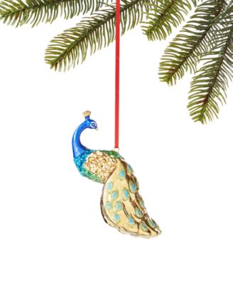 Holiday Lane - Jewel Tones Glass Peacock Ornament