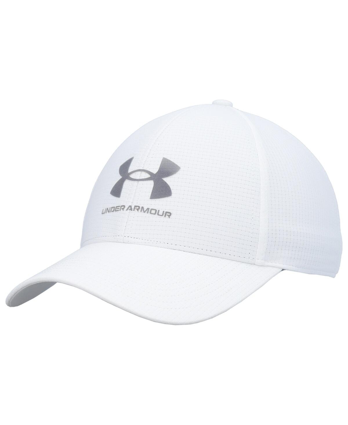 Under Armour Men's  White Logo Performance Flex Hat